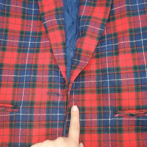 Vintage Pendleton Tartan Plaid Blazer, Jacket, Virgin Wool, Fully Lined sz 14 - Picture 12 of 12